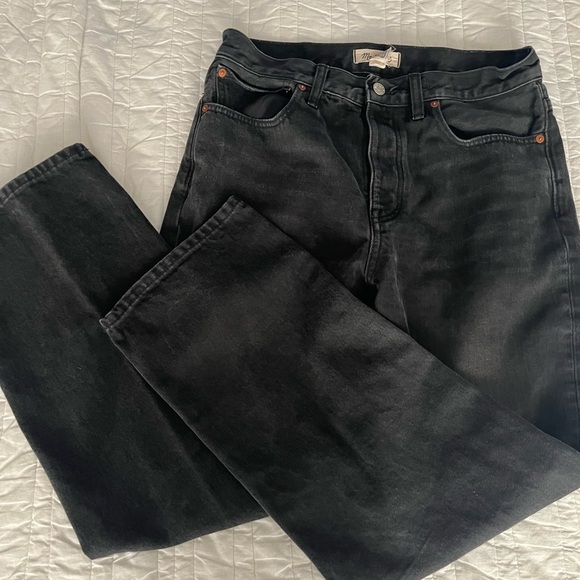 Madewell Black Low Slung Straight Women’s Size 27 - Picture 3 of 6